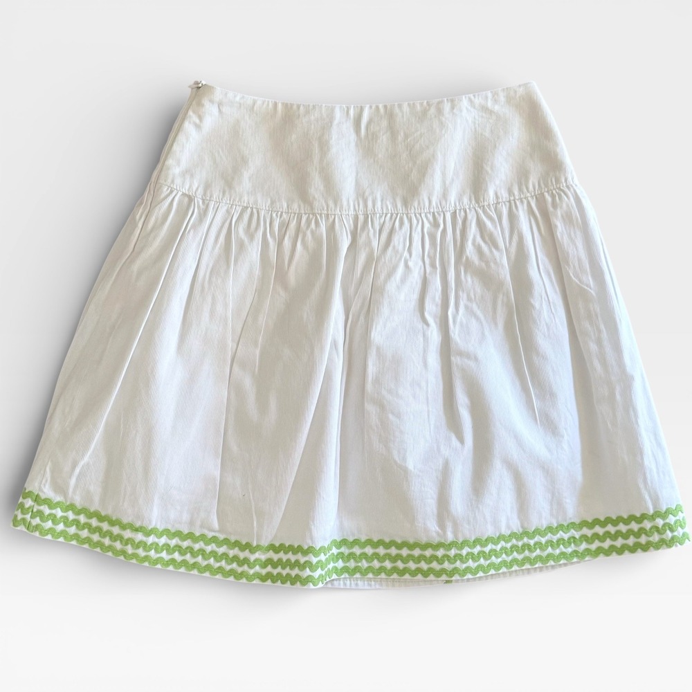 Hartstrings Skirt Girls Size 14 White Corduroy Embroidered Flower Bee d - Picture 5 of 5